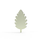 Light green birch leaf silicone tuile mold with a detailed lobed shape.
