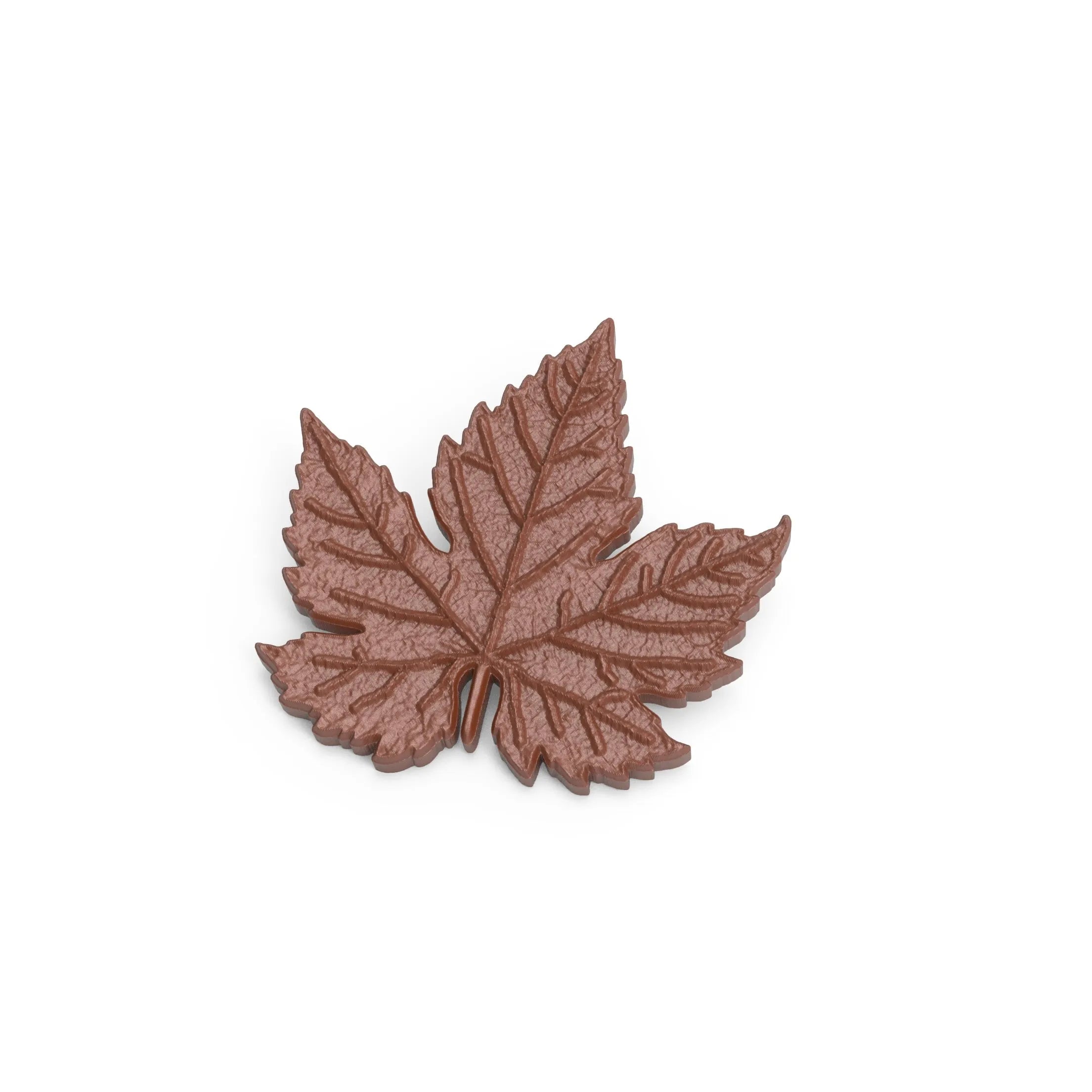 Brown silicone vine leaf mold with detailed, realistic leaf veins.