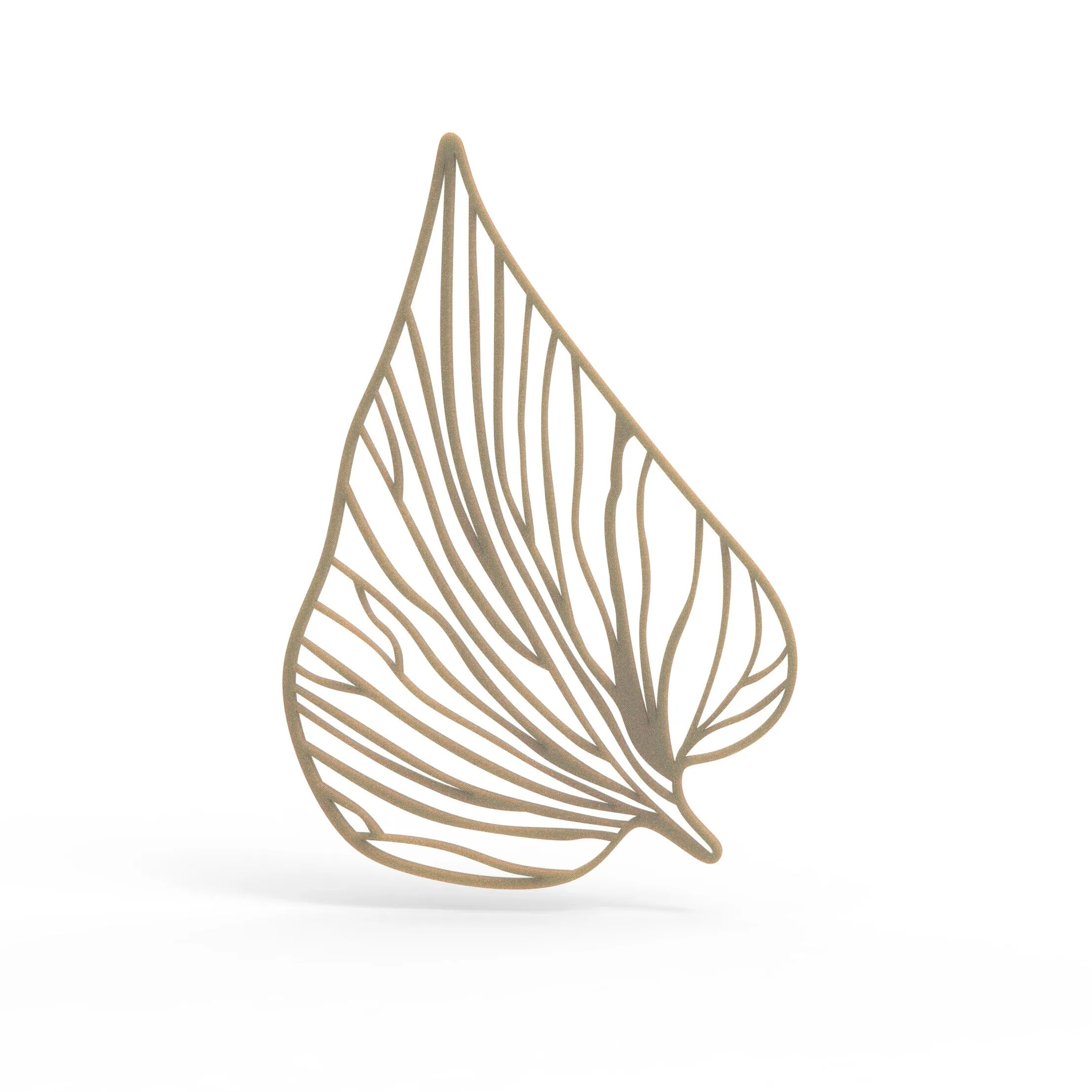Folia silicone mat featuring a detailed, openwork leaf design with elegant flowing veins.
