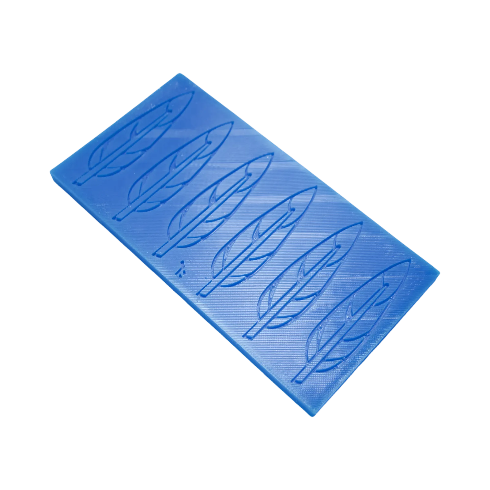 Visualisation 3D du moule tuile plume, outil de pâtisserie