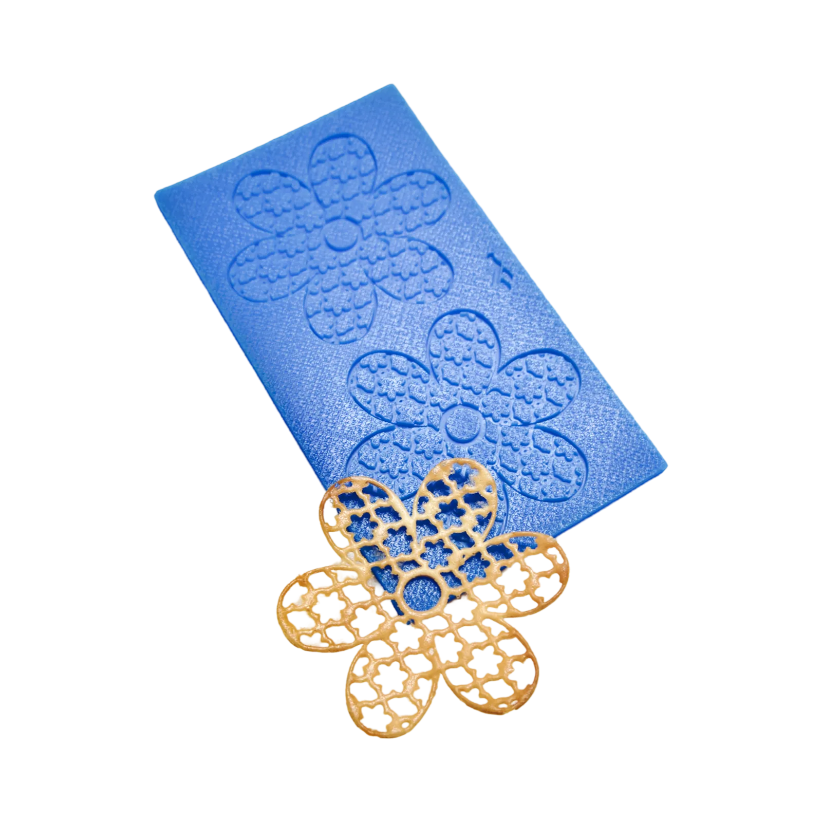 Moule silicone tuile marguerite, 2 empreintes, outil pour décors floraux en pâtisserie