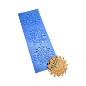 Moule silicone tuile fleur mandala, 3 empreintes, outil pour décors floraux en pâtisserie