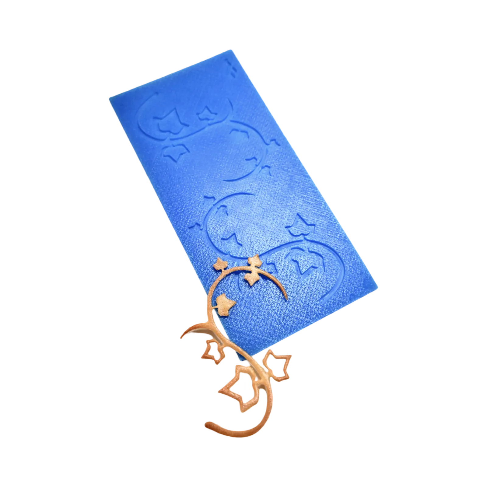 Moule silicone tuile lierre, 2 empreintes, outil pour décors végétaux en pâtisserie