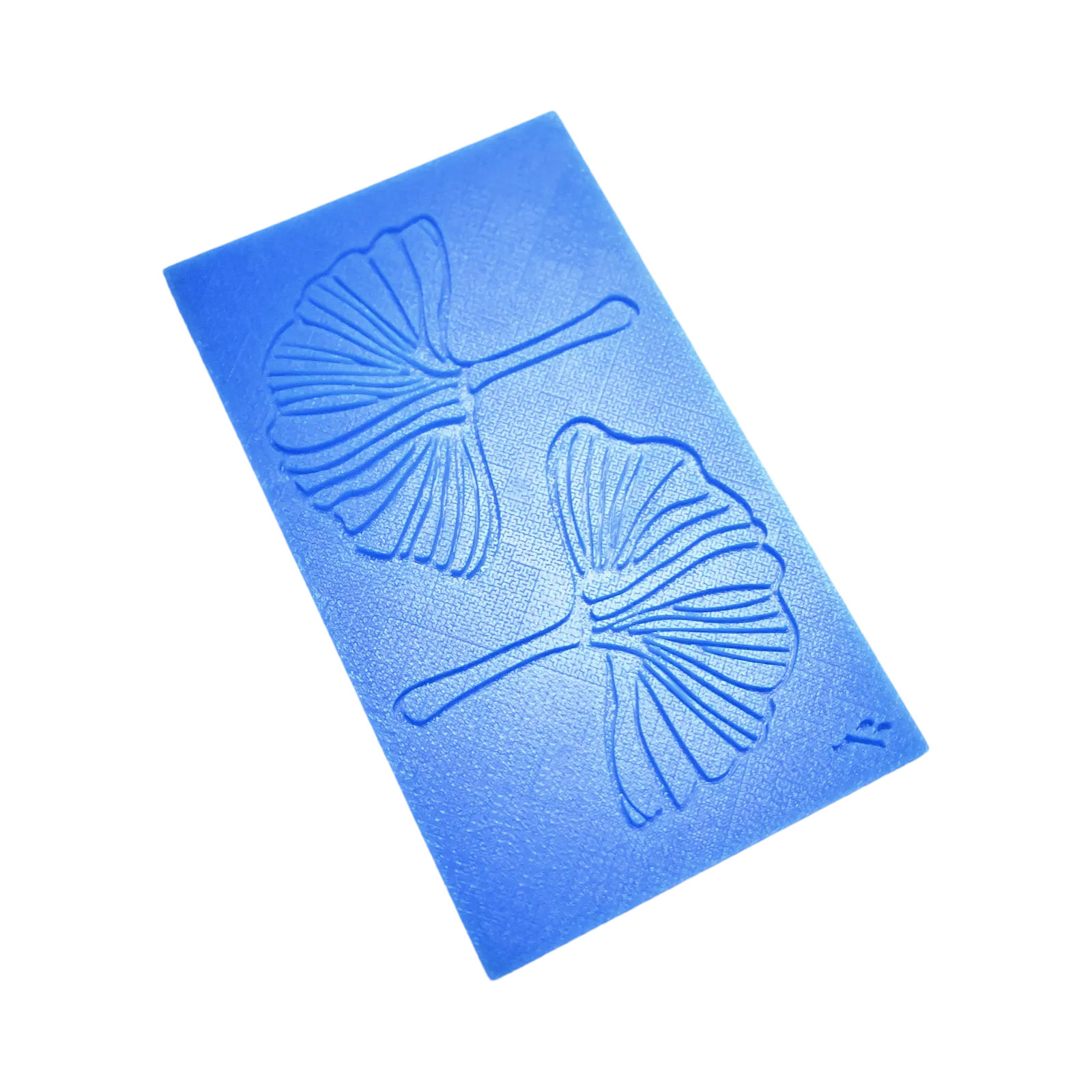 Moule silicone tuile ginkgo, 2 empreintes, texture réaliste pour décors originaux