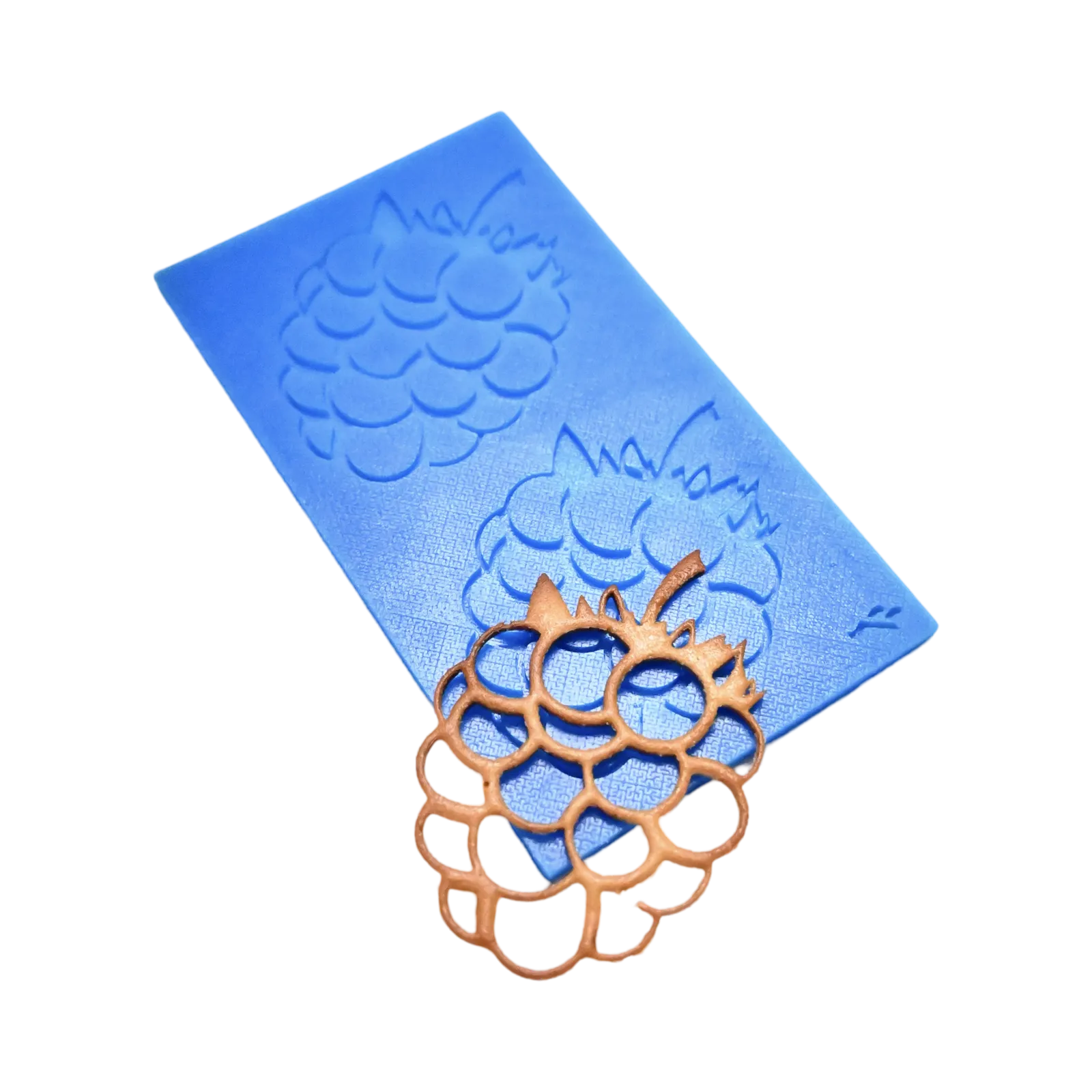 Moule en silicone platine, tuile ginkgo, 2 empreintes, outil pour décors en sucre et chocolat