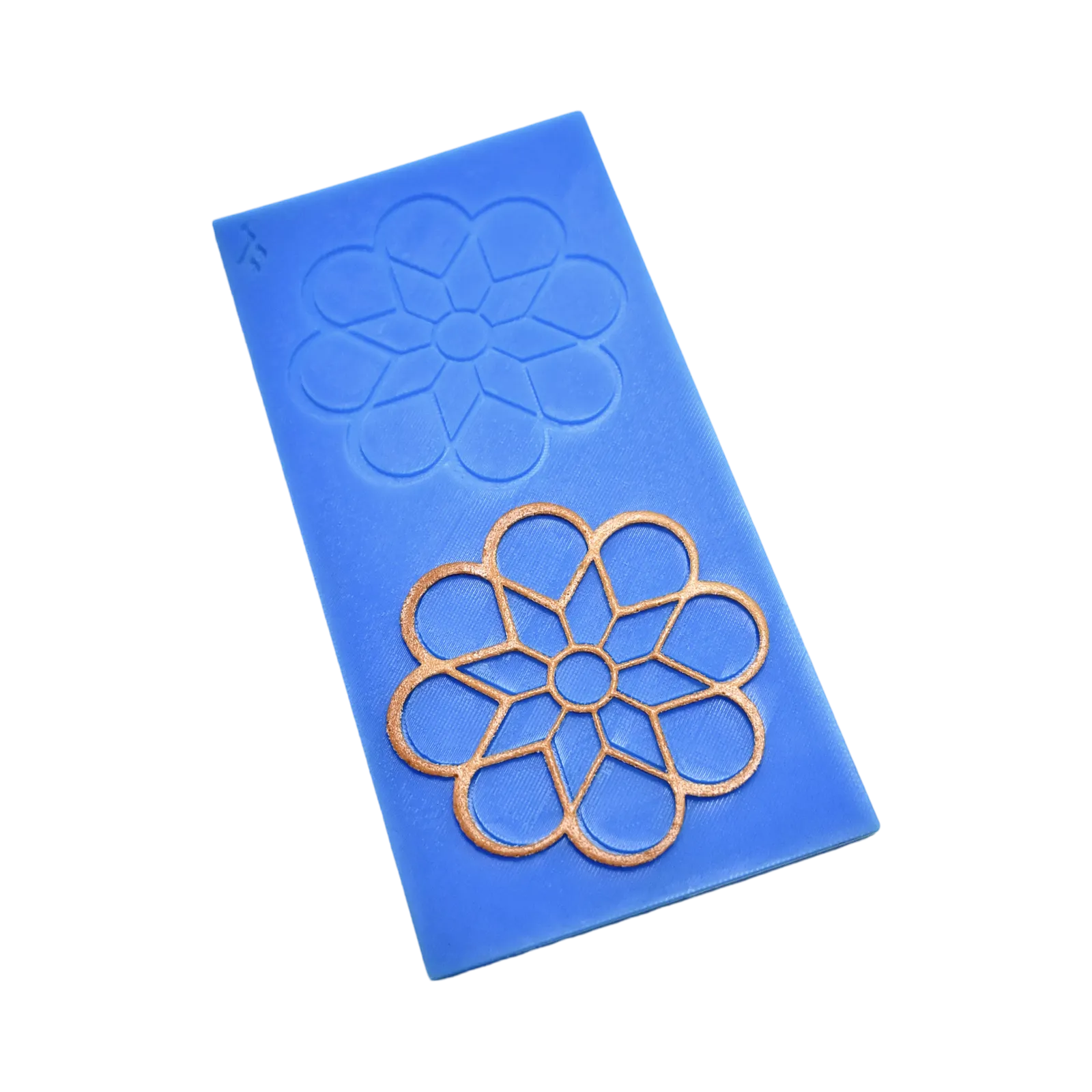Chablon flowers #2 en PLA blanc, 1 empreinte, outil pour décors floraux en pâtisserie