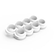 White multi-circle cookie cutter with eight round molds in a dual-row design.