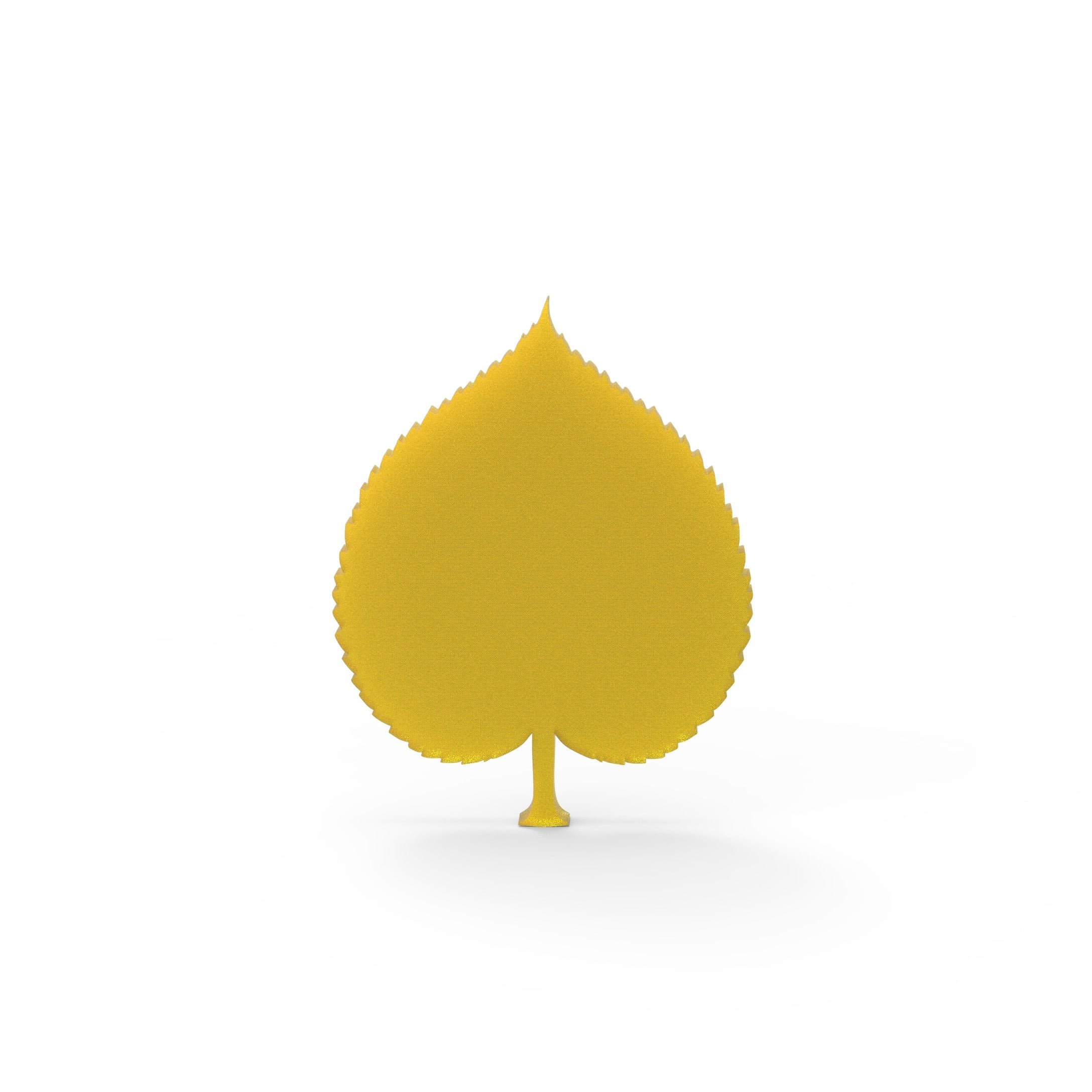 Yellow linden leaf-shaped silicone tuile mold with serrated edges on a white background.