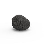 Black textured truffle-shaped silicone mold with a realistic, bumpy surface design.