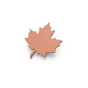 Maple leaf shaped silicone tuile mold in a terracotta color.
